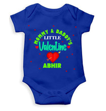 Load image into Gallery viewer, Custom Name Mommys And Daddys Little Valentine Rompers for Baby Boy- KidsFashionVilla
