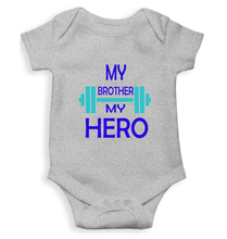 Load image into Gallery viewer, My Brother My Hero Rompers for Baby Girl- KidsFashionVilla
