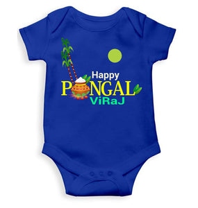 Custom Name Happy Pongal Rompers for Baby Girl- KidsFashionVilla