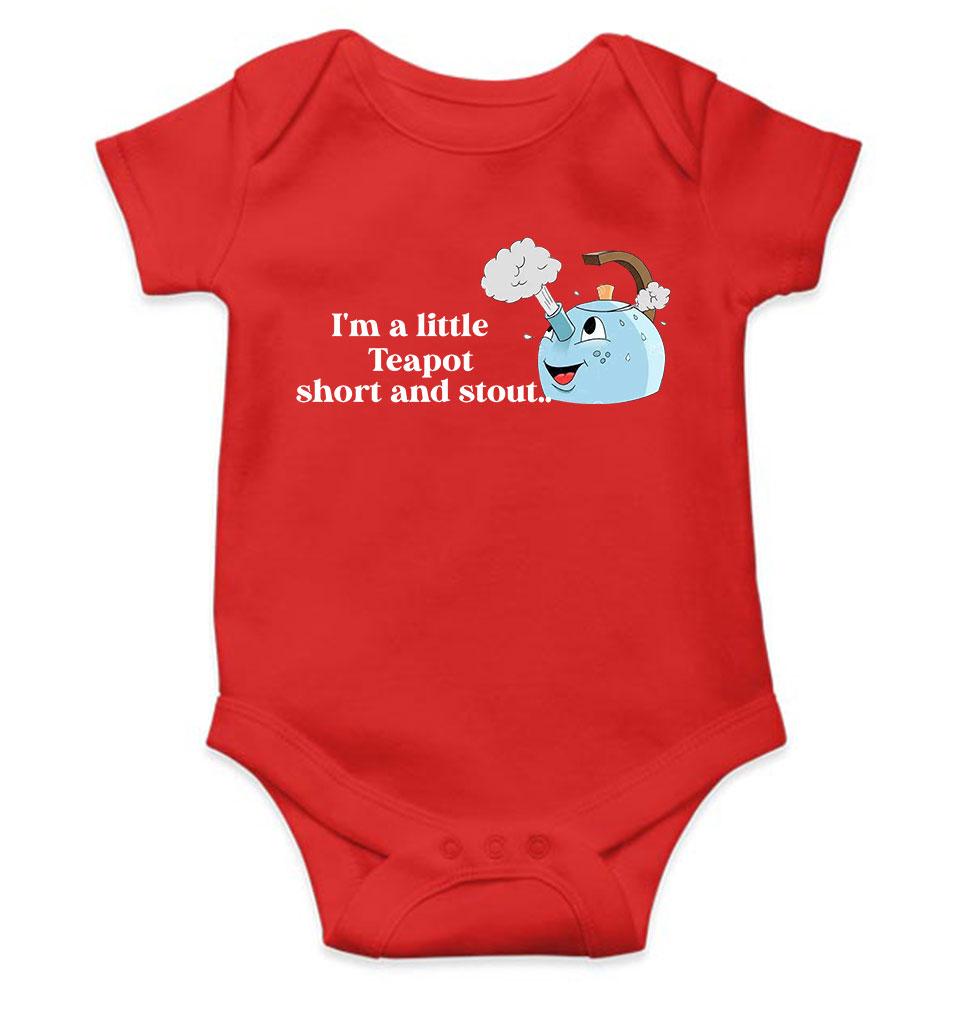 I Am A Little Teapot Poem Rompers for Baby Girl- KidsFashionVilla