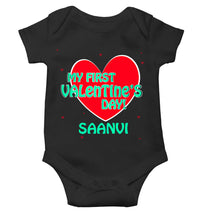 Load image into Gallery viewer, Custom Name 1st Valentine Rompers for Baby Girl- KidsFashionVilla
