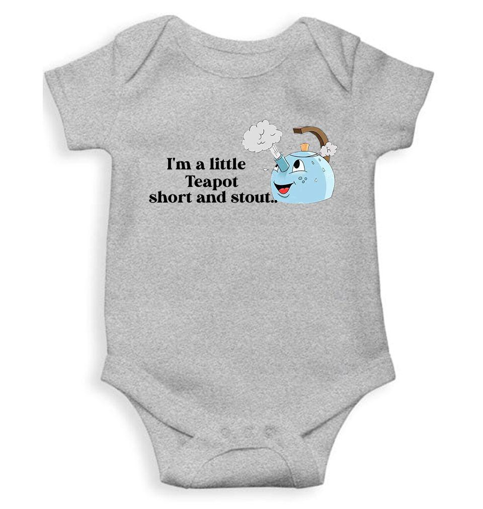 I Am A Little Teapot Poem Rompers for Baby Boy- KidsFashionVilla