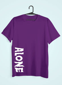 Alone Mens Half Sleeves T-shirt- KidsFashionVilla