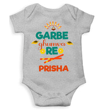 Load image into Gallery viewer, Custom Name Garbe Ghumva Re Navratri Rompers for Baby Girl- KidsFashionVilla
