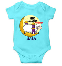Load image into Gallery viewer, Custom Name Eid Al Adha Bakra Eid Mubarak Rompers for Baby Girl- KidsFashionVilla
