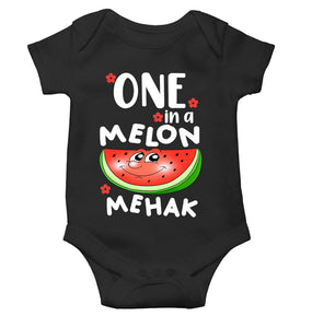 Custom Name Happy One Year Birthday Rompers for Baby Girl- KidsFashionVilla