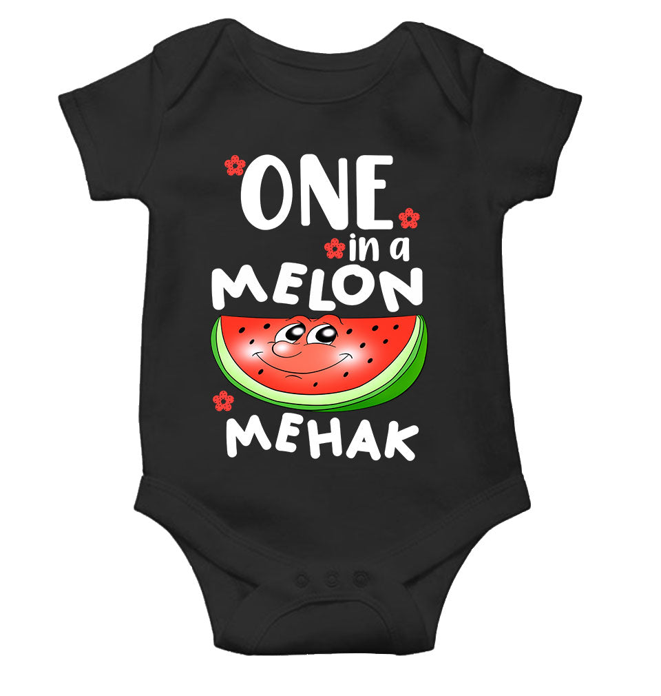 Custom Name Happy One Year Birthday Rompers for Baby Girl- KidsFashionVilla