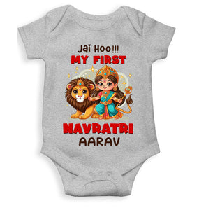 Custom Name Jai Hoo !!! My First Navratri Rompers for Baby Boy- KidsFashionVilla