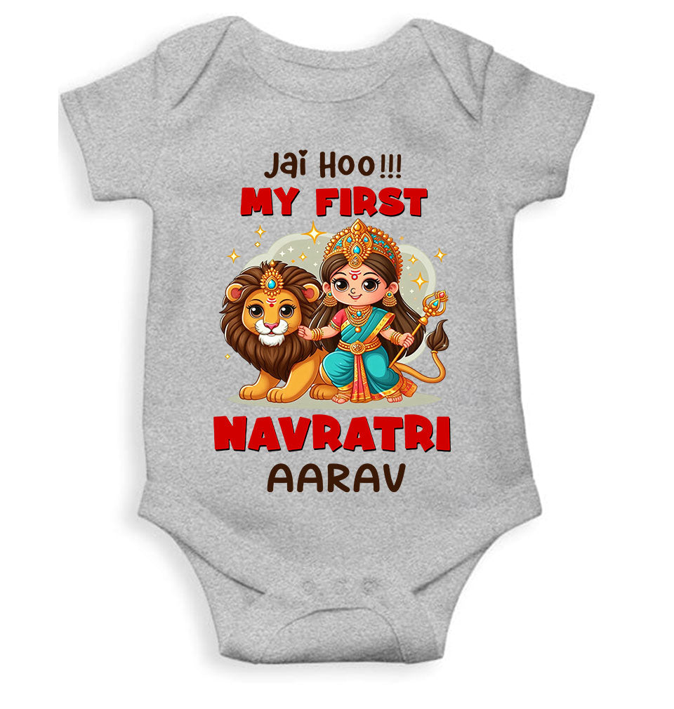 Custom Name Jai Hoo !!! My First Navratri Rompers for Baby Boy- KidsFashionVilla