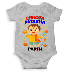 Custom Name Chhota Patakha With Diwali Rompers for Baby Boy- KidsFashionVilla