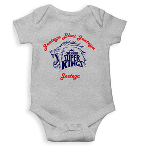 IPL Chennai Super Kings Jeetega Bhai Jeetega CSK Jeetega Rompers for Baby Girl- KidsFashionVilla