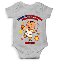 Load image into Gallery viewer, Custom Name Yippee It Is My First Durga Pooja Rompers for Baby Boy- KidsFashionVilla
