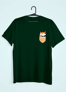 Fox Side Pocket Design Women Half Sleeves T-shirt- KidsFashionVilla
