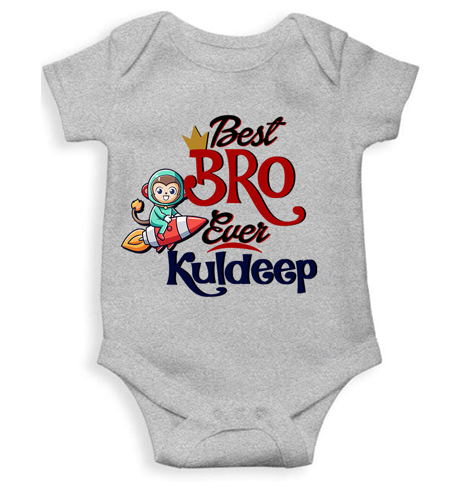 Custom Name Best Bro Ever Raksha Bandhan Rompers for Baby Boy- KidsFashionVilla