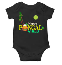 Load image into Gallery viewer, Custom Name Happy Pongal Rompers for Baby Girl- KidsFashionVilla
