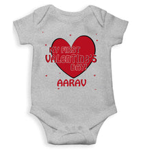 Load image into Gallery viewer, Custom Name 1st Valentine Rompers for Baby Boy- KidsFashionVilla
