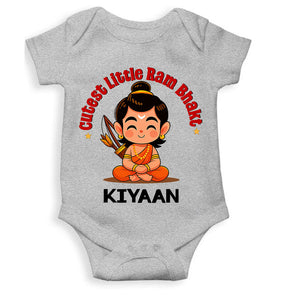 Custom Name Cutest little Ram Bhakt Dusshera Rompers for Baby Boy- KidsFashionVilla