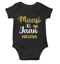 Load image into Gallery viewer, Custom Name Maasi ki jaan Rompers for Baby Girl- KidsFashionVilla
