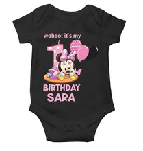 Load image into Gallery viewer, Custom Name Its My First Birthday Rompers for Baby Girl- KidsFashionVilla
