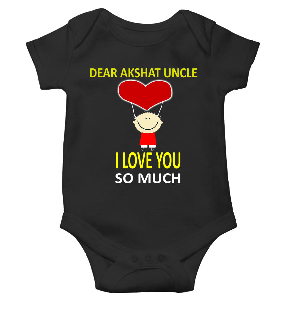 Custom Name I love My Uncle So Much Rompers for Baby Girl- KidsFashionVilla