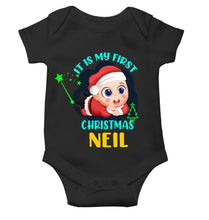 Load image into Gallery viewer, Customized Name It Is My First Christmas Rompers for Baby Boy- KidsFashionVilla
