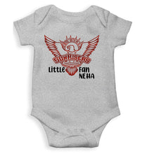 Load image into Gallery viewer, Custom Name IPL SRH Sunrisers Little Fan Rompers for Baby Girl- KidsFashionVilla
