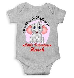 Custom Name Mommy And Daddys Little Valentine Rompers for Baby Boy- KidsFashionVilla