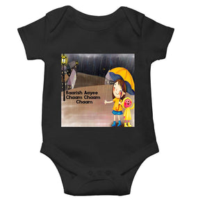 Barish Aayi Cham Cham Poem Rompers for Baby Girl- KidsFashionVilla