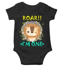 Load image into Gallery viewer, Roar I Am One First Birthday Rompers for Baby Girl- KidsFashionVilla
