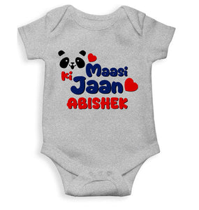 Custom Name Panda Maasi ki jaan Rompers for Baby Boy- KidsFashionVilla