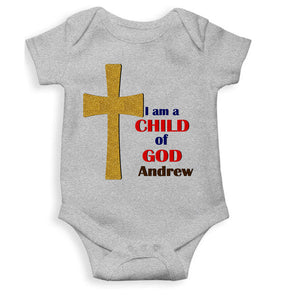 Custom Name Child Of God Baptism Christening Day Rompers for Baby Girl- KidsFashionVilla