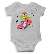 Load image into Gallery viewer, Skateboard Crocodile Cartoon Rompers for Baby Boy- KidsFashionVilla
