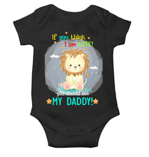 Load image into Gallery viewer, If You Think I Am Cute You Should See My Daddy Fathers Day Rompers for Baby Girl- KidsFashionVilla
