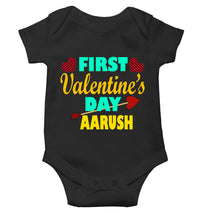Load image into Gallery viewer, Custom Name First Valentine Rompers for Baby Boy- KidsFashionVilla
