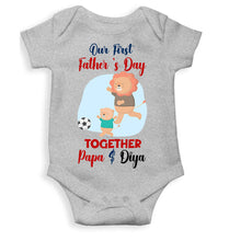 Load image into Gallery viewer, Custom Name Our First Father Day Rompers for Baby Girl- KidsFashionVilla
