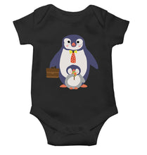Load image into Gallery viewer, Papa And Baby Penguin Cartoon Rompers for Baby Boy- KidsFashionVilla
