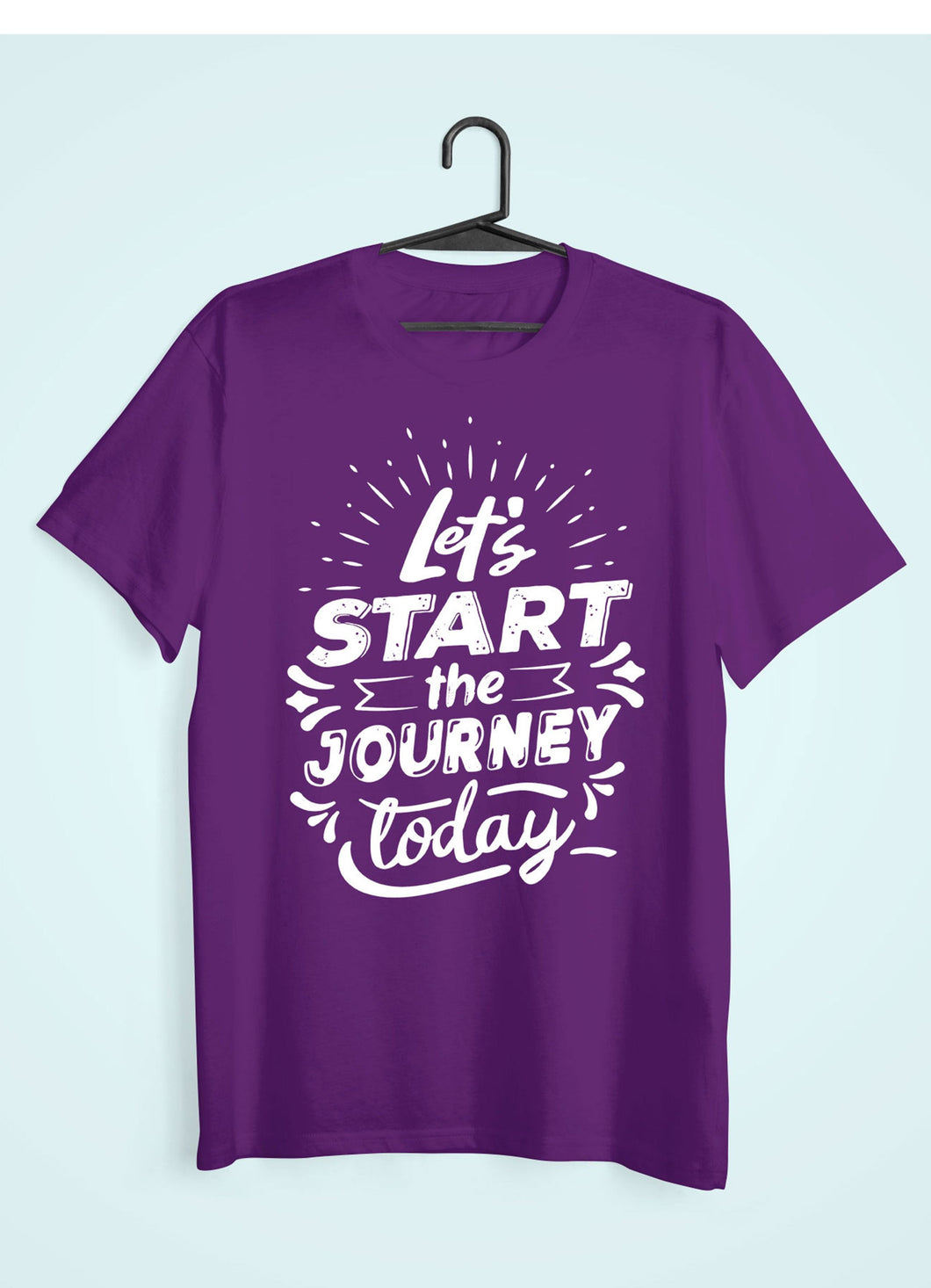 Lets Start The Journey Mens Half Sleeves T-shirt- KidsFashionVilla
