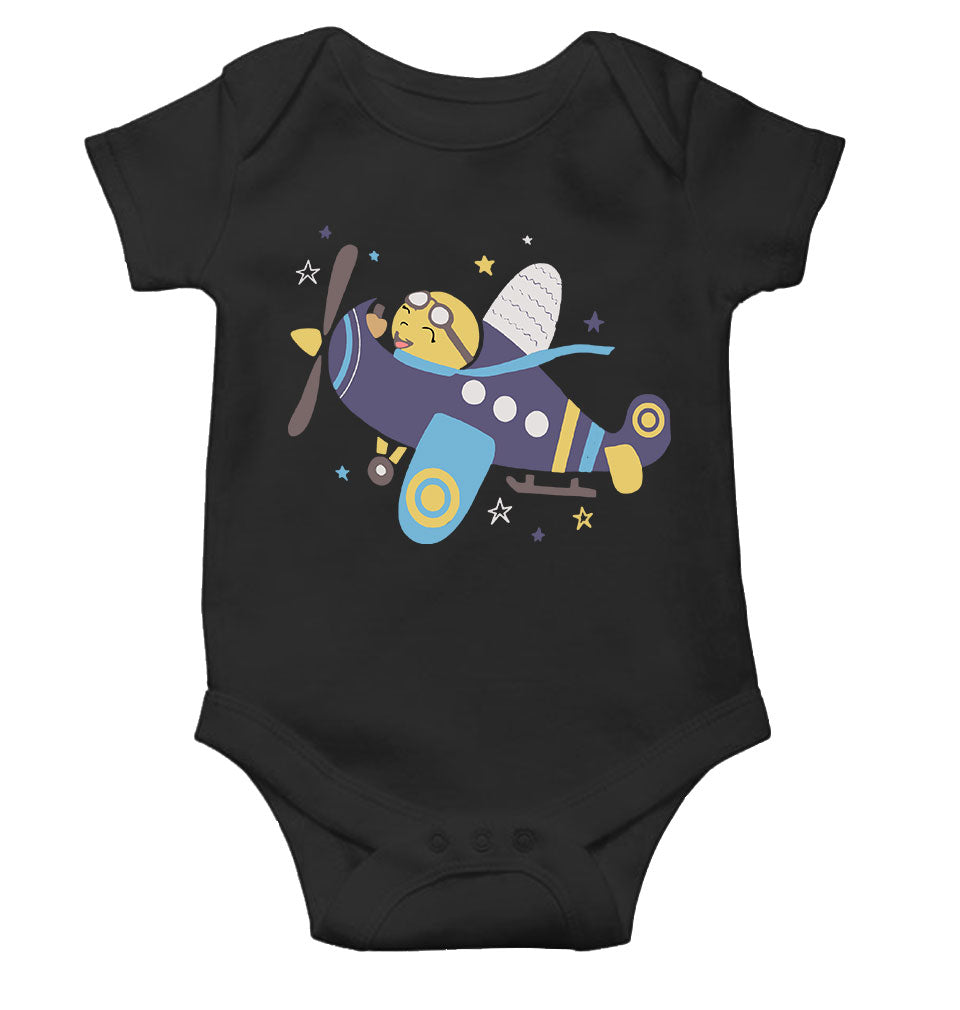 Jumbo Jet Cartoon Rompers for Baby Girl- KidsFashionVilla