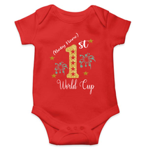 Load image into Gallery viewer, 1st World Cup Custom Name Rompers for Baby Girl- KidsFashionVilla
