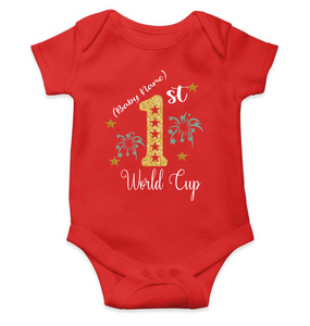 1st World Cup Custom Name Rompers for Baby Girl- KidsFashionVilla