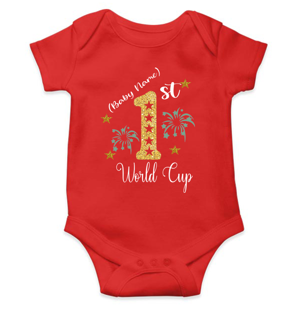 1st World Cup Custom Name Rompers for Baby Girl- KidsFashionVilla