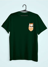 Load image into Gallery viewer, Fox Side Pocket Design Mens Half Sleeves T-shirt- KidsFashionVilla
