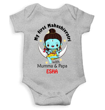 Load image into Gallery viewer, Custom Name Mahashivratri With Mumma &amp; Papa Rompers for Baby Girl- KidsFashionVilla
