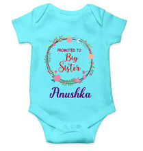 Load image into Gallery viewer, Custom Name Promoted To Big Sister Rakhi Rompers for Baby Girl- KidsFashionVilla
