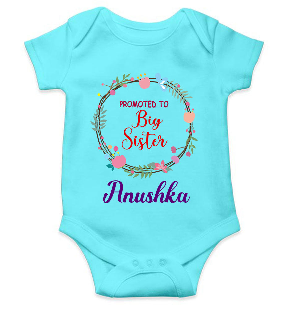 Custom Name Promoted To Big Sister Rakhi Rompers for Baby Girl- KidsFashionVilla