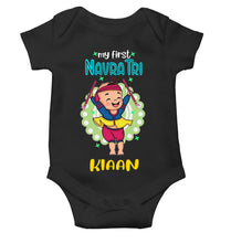 Load image into Gallery viewer, Custom Name My First Navratri Rompers for Baby Boy- KidsFashionVilla
