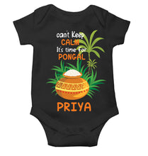 Load image into Gallery viewer, Custom Name Time For Pongal Rompers for Baby Girl- KidsFashionVilla
