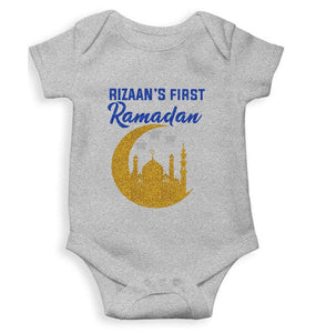 First Ramadan Custom Name Eid Rompers for Baby Boy- KidsFashionVilla