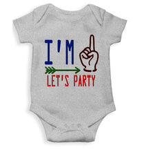 Load image into Gallery viewer, One Lets Party First Birthday Rompers for Baby Girl- KidsFashionVilla
