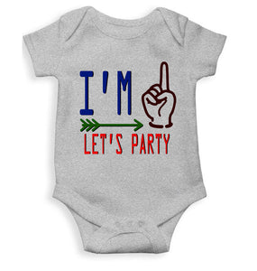 One Lets Party First Birthday Rompers for Baby Girl- KidsFashionVilla
